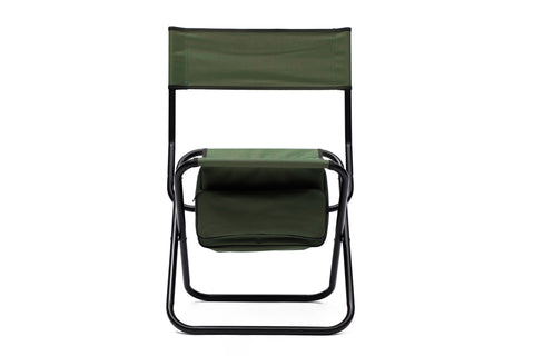 Folding Outdoor Chair with Storage Bag, Green, Set of 2