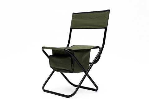 Folding Outdoor Chair with Storage Bag, Green, Set of 2